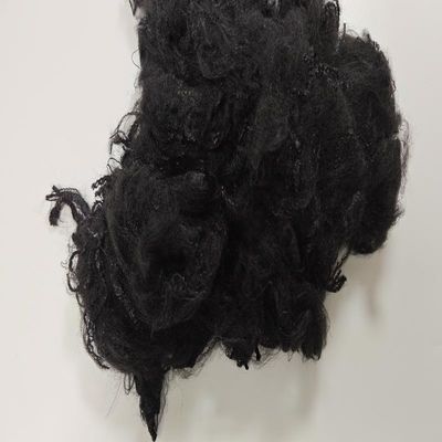 低価格再生された黒いPP繊維 3D*76mmポリプロピレンステープル繊維