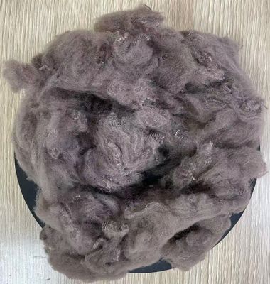 良い価格 半薄 輝く リサイクルポリエステル ステープルファイバー 5D 32mm キャメル オンライン