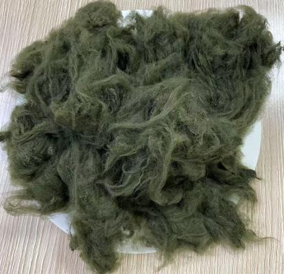 良い価格 海藻 グリーンドープ 染色したポリエステル繊維 1.5D 38mm オンライン