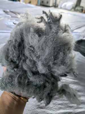 良い価格 Recycled Polyester Staple Fiber 2.5D 51mm Grey OEKO-TEX Certified オンライン