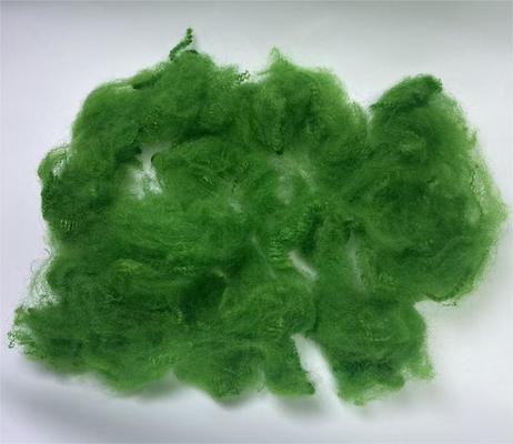 良い価格 Recycled Polyester Staple Fiber 4.5D 51mm Green with 0.4-0.5% Moisture Regain and Excellent UV Resistance オンライン