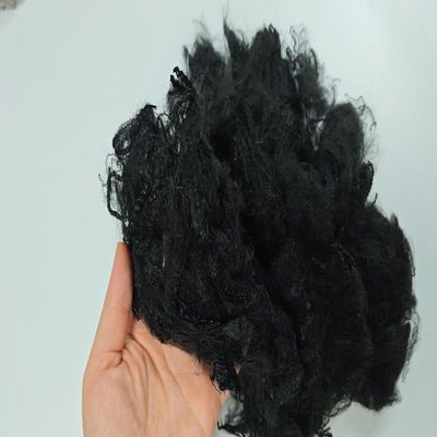 良い価格 リサイクルされた黒いPP繊維 3D*76mm ポリプロピレン ステープル繊維 オンライン