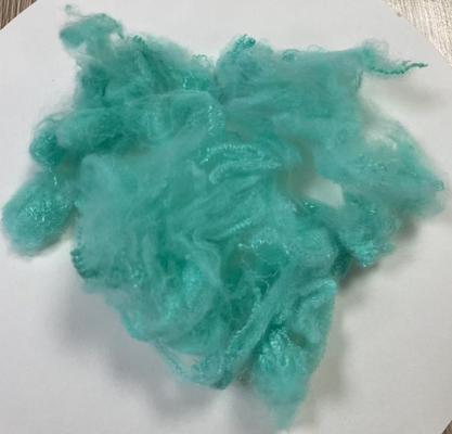 良い価格 OEKO-TEX Certified Recycled Polyester Fiber 2.5D 51mm Aqua オンライン