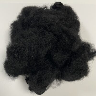 良い価格 12D×64mm 黒色 再生難燃繊維 高安全性 ホームテキスタイル、自動車内装 高品質原材料 オンライン